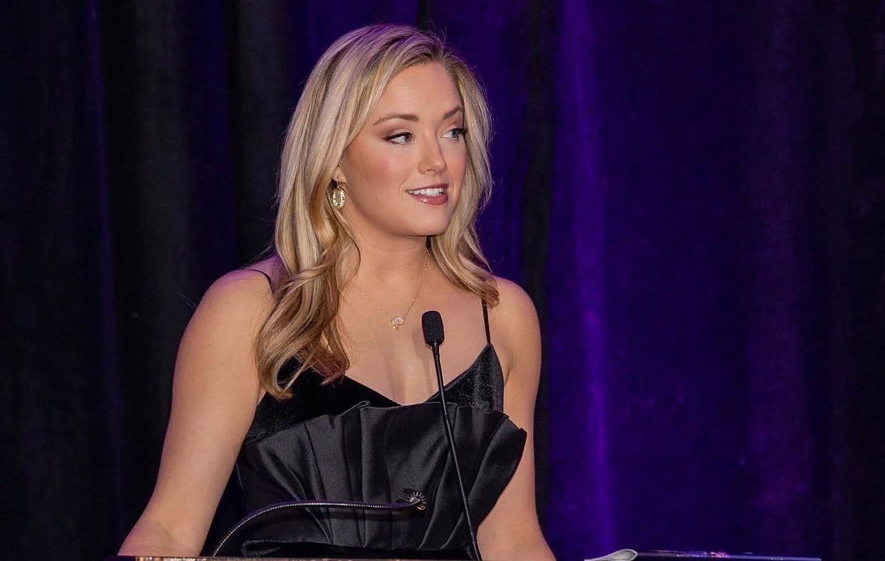 Jackie Layer at a fundraising gala