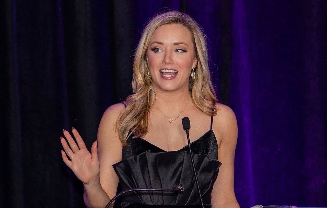 Jackie Layer speaking at an event